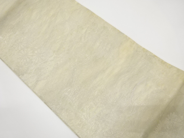 アンティーク　芒に草花模様織り出し袋帯（材料）